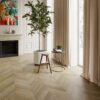 Oak Chevron Flooring Esta Nordic S Havana extra matt lacquered – close-up Oak Chevron Flooring Esta Nordic S Havana extra matt lacquered – 3