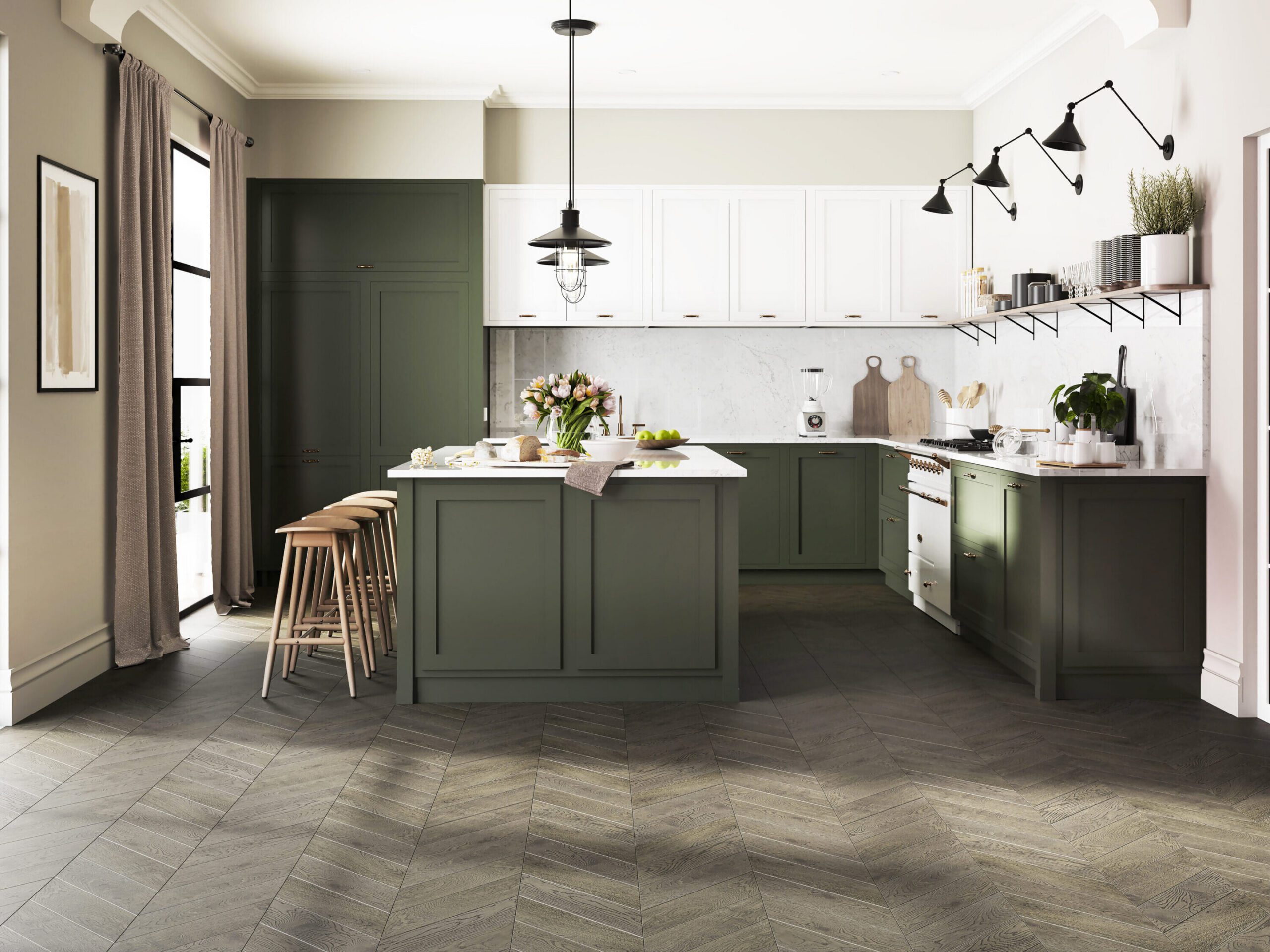 Oak Chevron Flooring Esta Nordic S Lava Grey extra matt lacquered – 3