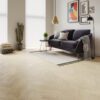 Oak Chevron Flooring Esta Nordic S Linen extra matt lacquered – close-up Oak Chevron Flooring Esta Nordic S Linen extra matt lacquered – 3