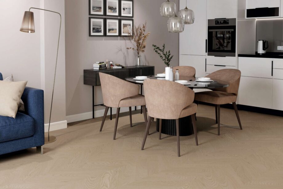 Oak Chevron Flooring Esta Nova Eco Elite Pearl extra matt lacquered – in an interior Oak Chevron Flooring Esta Nova Eco Elite Pearl extra matt lacquered – 3