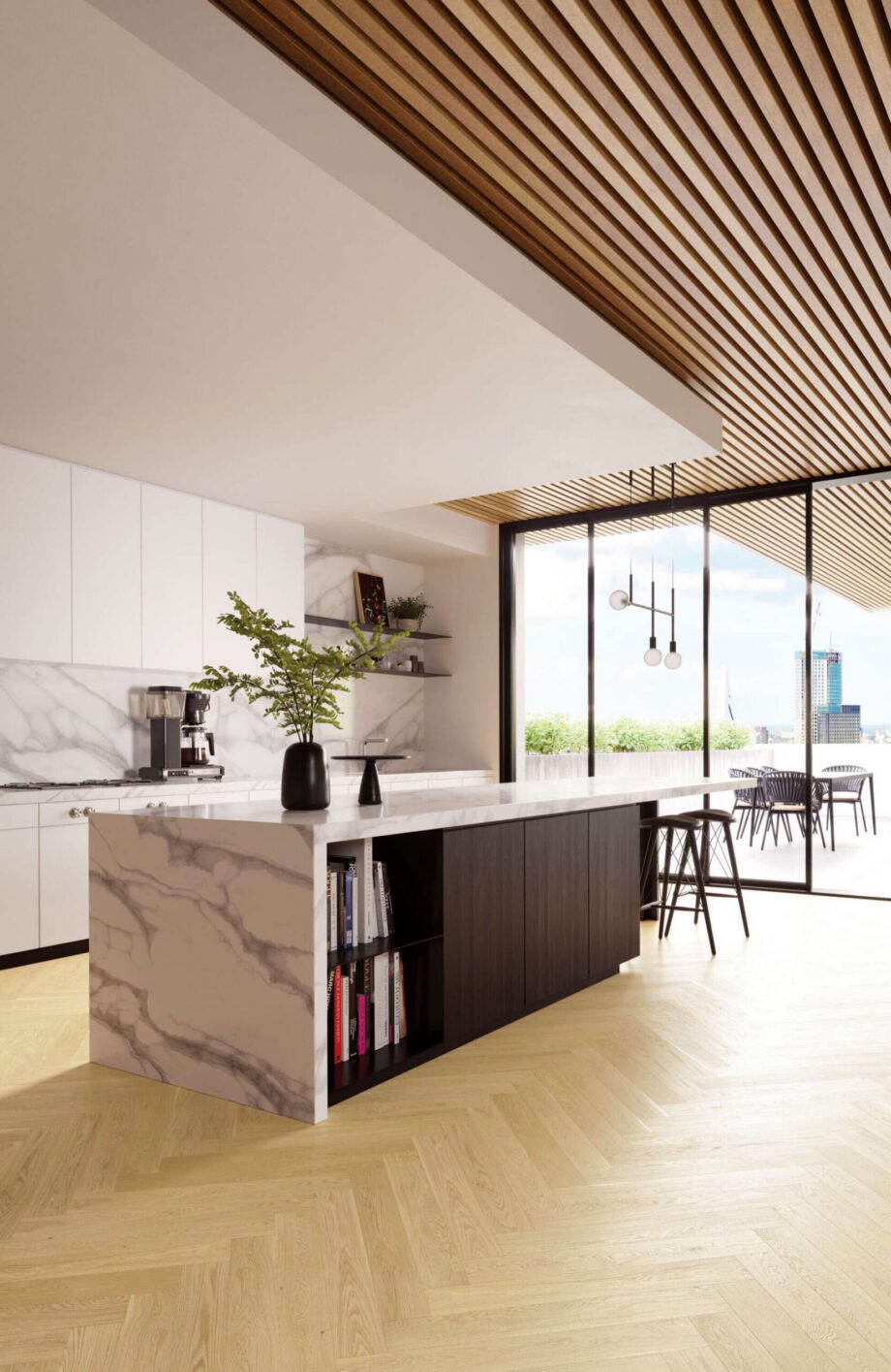 Oak Herringbone Flooring Esta AB Dazy extra matt lacquered – close-up Oak Herringbone Flooring Esta AB Dazy extra matt lacquered – 2