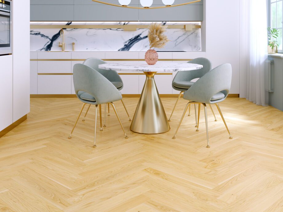 Oak Herringbone Flooring Esta AB Pure Line 700 mm extra matt lacquered – close-up Oak Herringbone Flooring Esta AB Pure Line 700 mm extra matt lacquered – 3
