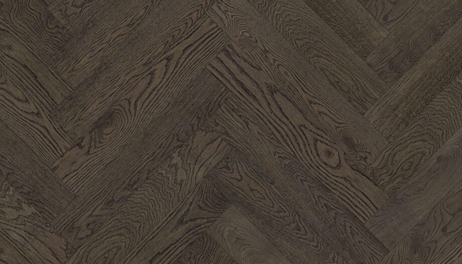 Oak Herringbone Flooring Esta BC Lava Grey extra matt lacquered – close-up Oak Herringbone Flooring Esta BC Lava Grey extra matt lacquered – 2