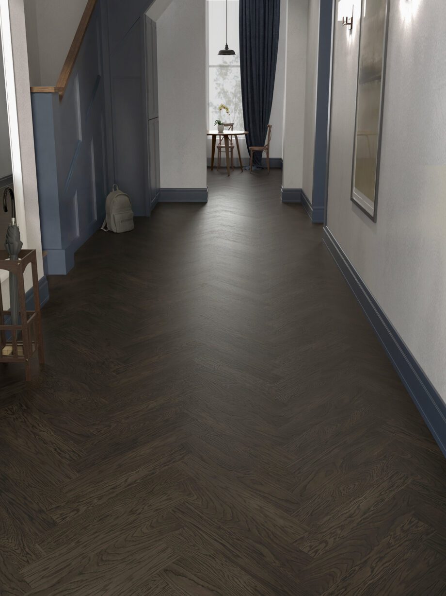 Oak Herringbone Flooring Esta Nova Eco Elite Lava Grey UV oiled – close-up Oak Herringbone Flooring Esta Nova Eco Elite Lava Grey UV oiled – 3