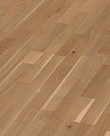 Oak parquet Meister, Longlife PC 200, Greige oak lively 09038, 3-strip, 2400 x 200 mm, brushed, ultra matt lacquered