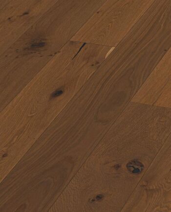 Oak parquet Meister, Longlife PD 400, Authentic steamed oak 09026, 1-strip, 2200 x 180 mm, brushed, naturally oiled