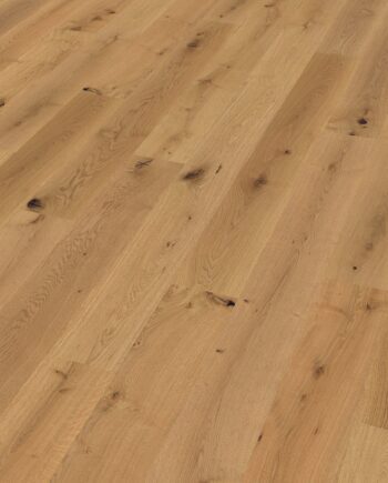 Oak parquet Thede & Witte Boston, knotty, brushed, oiled, 1-strip, 2200 x 220 x 15 mm