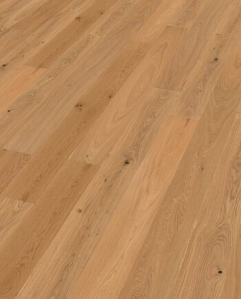 Oak parquet Thede & Witte Boston, slightly knotty, brushed, matt lacquered, 1-strip, 1900 x 189 x 15 mm