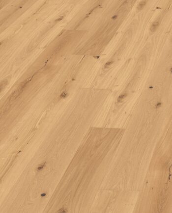 Oak parquet Thede & Witte Boston XL, rustic knotty, brushed, oiled, rough appearance, 1-strip, 2200 x 260 x 15 mm