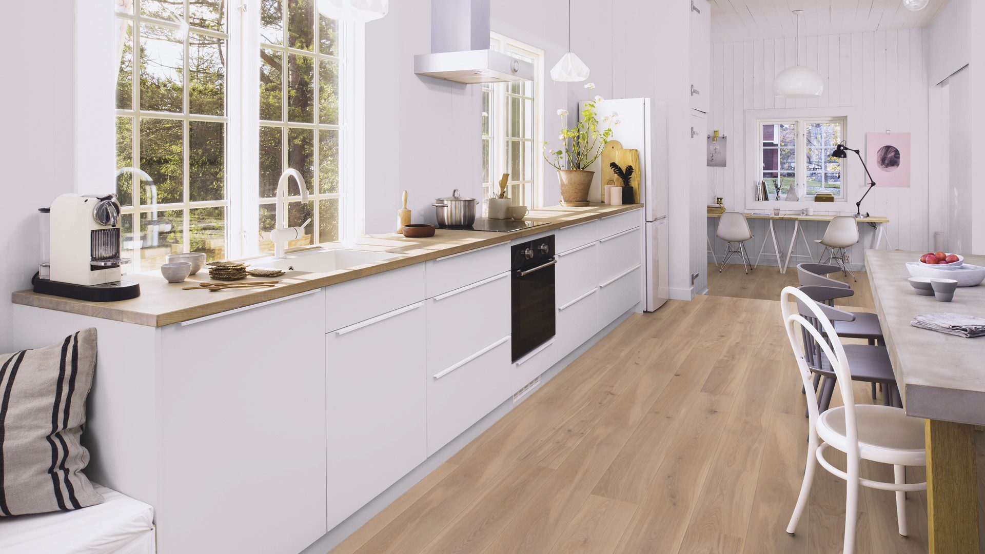 Parkett Bauwerk Casapark tamm 35 Crema B-Protect® ultramatt lakk 181mm