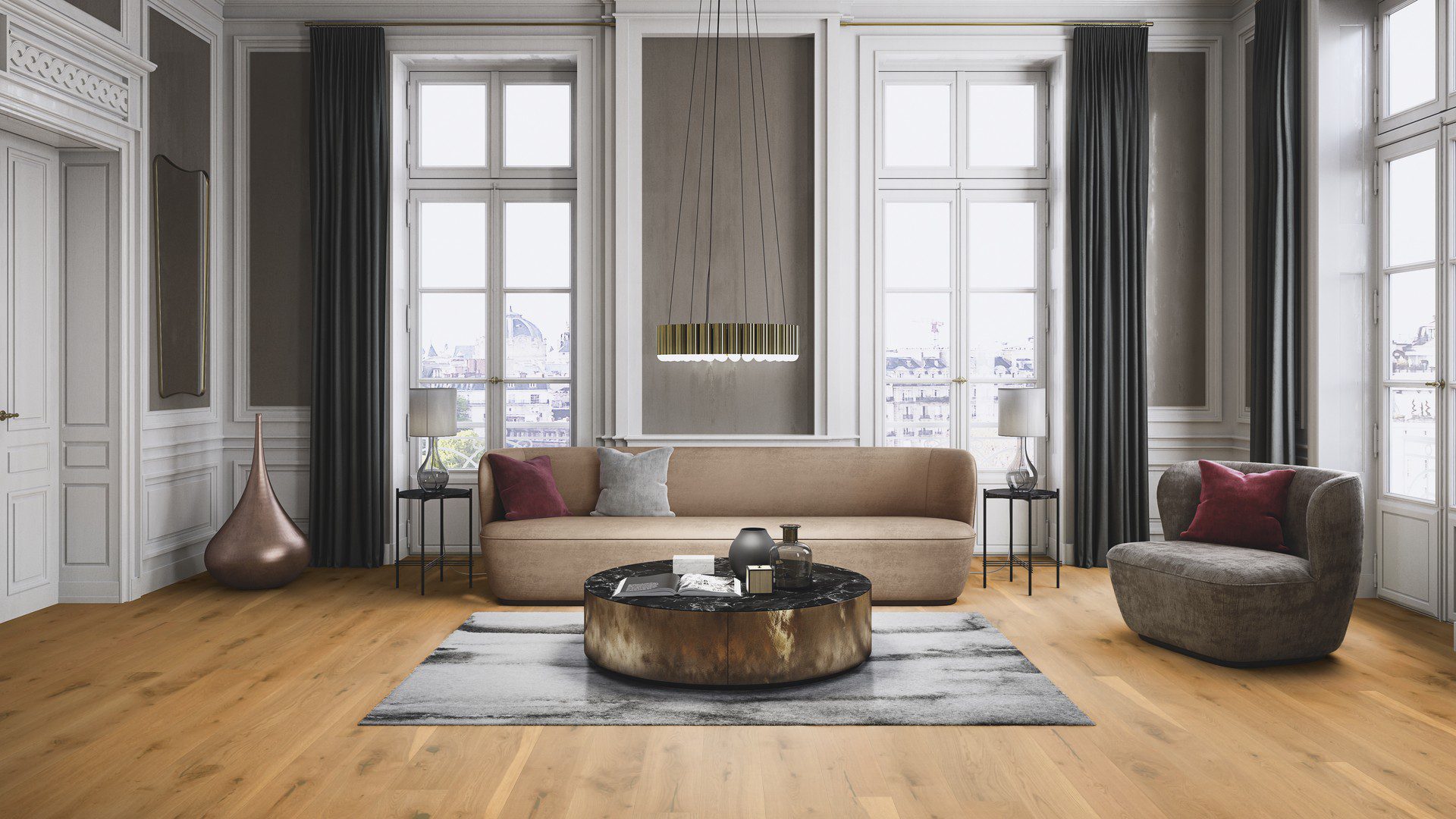 Laudparkett Bauwerk Casapark tamm 56 harjatud õlivaha 181mm
