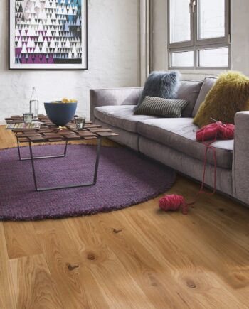 Parquet flooring Bauwerk Casapark Budget Cut oak 45 brushed matt lacquered 139mm