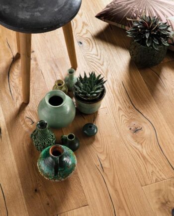 Parquet flooring Bauwerk Casapark Handcrafted Oak 56 deep brushed oil waxed 181mm