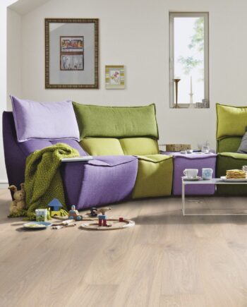 Parquet Meister Limed off-white oak lively, 1-strip, brushed, matt lacquered PD400