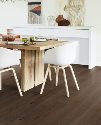 Parquet Tarkett, Shade, Oak Italian Brown Plank, 1-strip, brushed, 2 sides bevelled, Proteco Natura mat lacquer