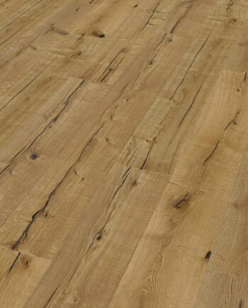 Parquet Trinity Oak Rustik 1-strip beveled deep brushed oiled 305mm