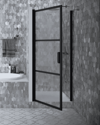 Hinged shower door with wall magnet Hietakari Bläk 790 Tokyo