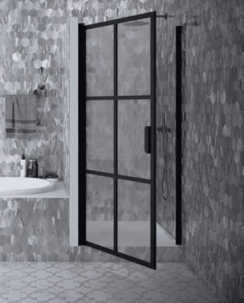 Hinged shower door with wall magnet Hietakari Bläk 792 Paris
