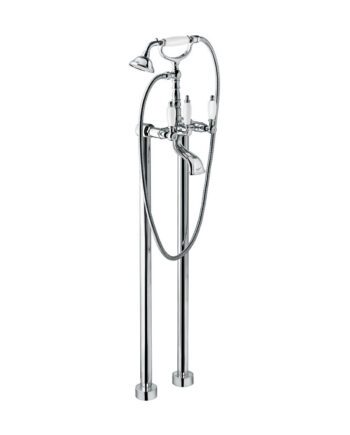 Bath mixer on floor columns Emmevi Decò Ceramic 12161128 with hand shower
