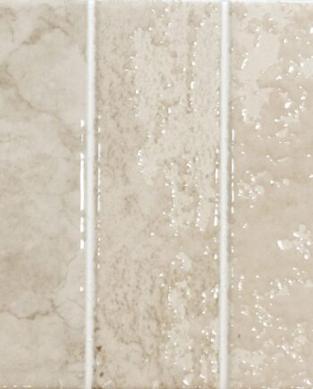 Porcelain tile with three-strip relief Dune Terraluz Canvas, 14.7x14.7 cm, 8 mm, canvas beige