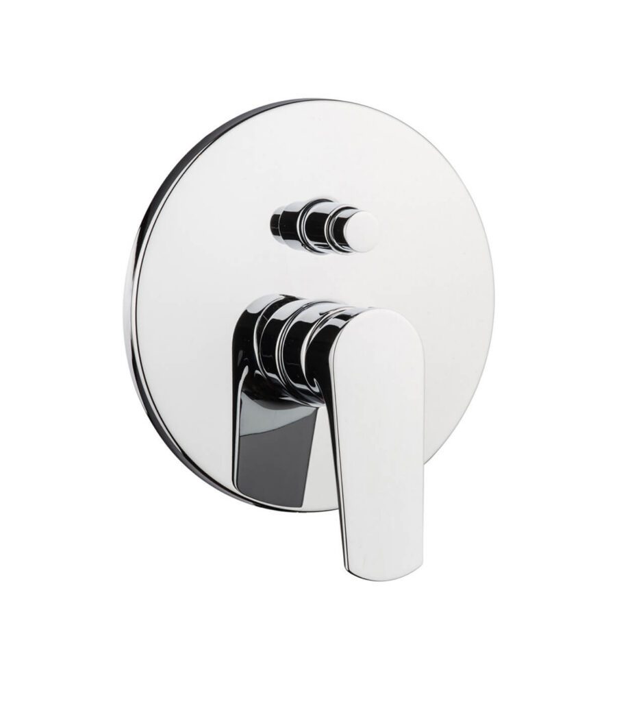 Concealed shower mixer Emmevi Nicla 89019, 2 outlets, push-button, chrome Concealed shower mixer Emmevi Nicla 89019, 2 outlets, push-button