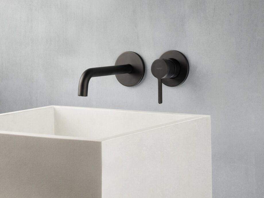 Wall-mounted basin mixer Emmevi Filobrass 85155, separate rosettes, matt black Wall-mounted basin mixer Emmevi Filobrass 85155, separate rosettes – 3