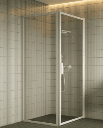 Shower enclosure Hietakari Bläk 755 New York, fixed wall + hinged door