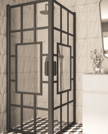 Shower enclosure Hietakari Bläk 802 Shanghai, hinged door + hinged door