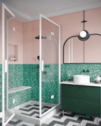 Shower enclosure Hietakari Bläk 899 New York, folding door + folding door
