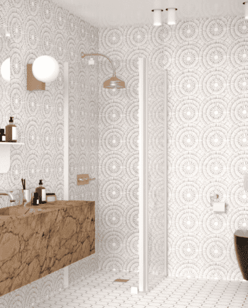 Shower enclosure Hietakari Infinia 251, white frame, clear glass