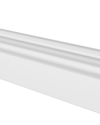 Skirting board pine, white painted, profiled, 14x58x2700 mm