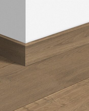 Wooden skirting board Quick-Step Latte Oak Oiled for parquet, veneered, 16x80x2400 mm