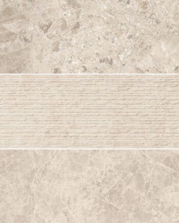 Stone effect porcelain décor tile ABK Era Mix Beige, 20x120 cm, 8.5 mm, natural matt