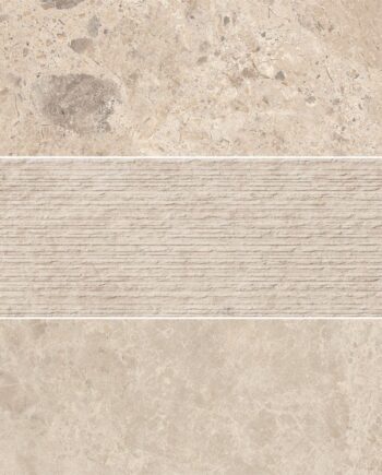 Stone effect porcelain décor tile ABK Era Mix Taupe, 20x120 cm, 8.5 mm, natural matt