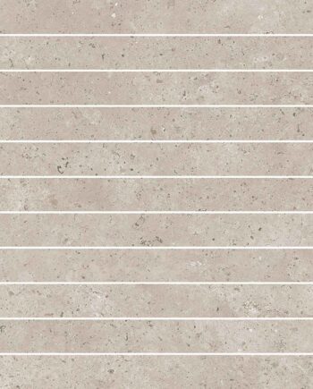 Stone-effect porcelain mosaic tile Tau Campaspero TXT Pearl, 30x30 cm, pearl grey