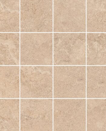Stone-effect porcelain mosaic tile Tau Dorset Sand 7x7, 30x30 cm, sand beige