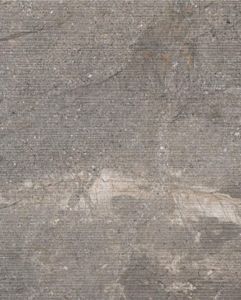 Stone-effect relief porcelain wall tile Tau Mainstone Carve Gray, 75x150 cm, 10.5 mm, grey, R10, rectified