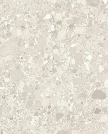 Terrazzo effect matt porcelain floor tile Tau Clemon Ivory, 60x60 and 60x120 cm, ivory, R10, rectified