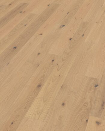 Oak parquet Thede & Witte Euro, knotty, brushed, oiled, rough appearance, 1-strip, 2230 x 194 x 14 mm