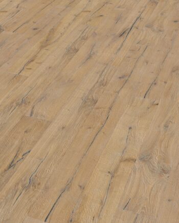 Oak parquet Thede & Witte Boston Oldwood, White Wash, white oiled, 1-strip, 2200 x 220 x 15 mm