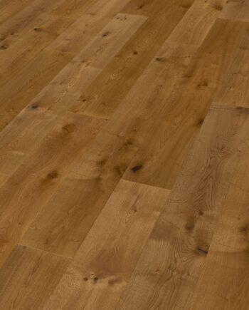 Oak parquet Thede & Witte Boston XL, knotty, smoked, brushed, oiled, 1-strip, 2200 x 260 x 15 mm