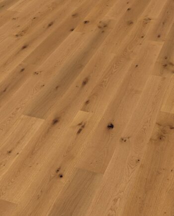 Oak parquet Thede & Witte Boston, rustic knotty, brushed, matt lacquered, 1-strip, 1900 x 189 x 14 mm