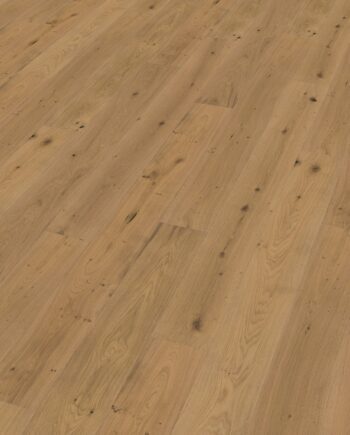 Oak parquet Thede & Witte Boston, knotty, brushed, light white oiled, 1-strip, 1900 x 189 x 15 mm