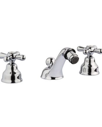 Three-hole bidet mixer Emmevi Stella 17044 with pop-up waste