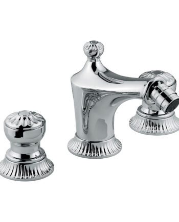 Three-hole bidet mixer Emmevi The One Leda 98044 with pop-up waste