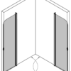 Curved shower enclosure Hietakari Forma 386 – 3D drawing Curved shower enclosure Hietakari Forma 386 – 3D drawing