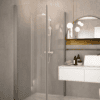 Curved shower enclosure Hietakari Forma 386, curved hinged doors – view 4 Curved shower enclosure Hietakari Forma 386, curved hinged doors – 4
