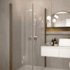 Curved shower enclosure Hietakari Forma 386, curved hinged doors – view 7 Curved shower enclosure Hietakari Forma 386, curved hinged doors – 7