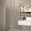 Curved shower enclosure Hietakari Forma 386, curved hinged doors – view 6 Curved shower enclosure Hietakari Forma 386, curved hinged doors – 6