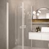 Curved shower enclosure Hietakari Forma 386, curved hinged doors Curved shower enclosure Hietakari Forma 386, curved hinged doors